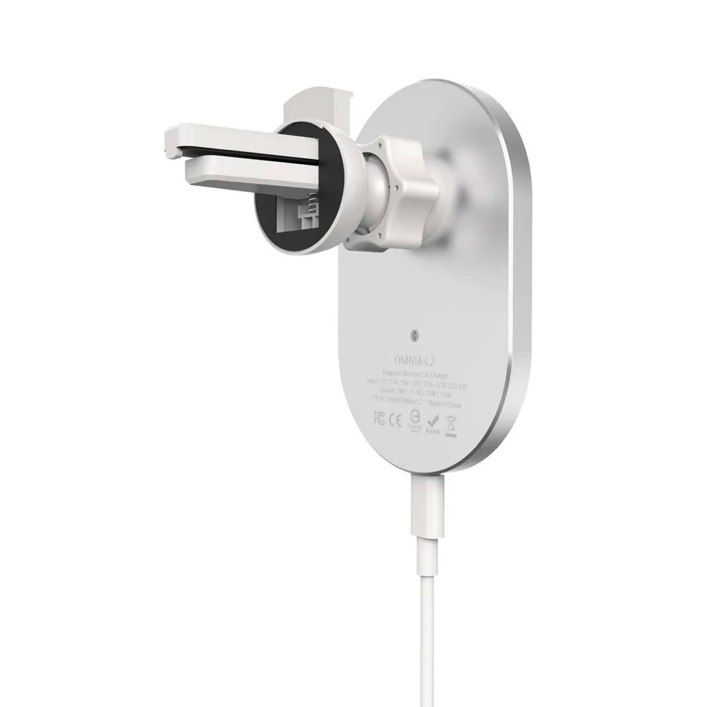 Adam Elements OMNIA C2 Magnetic Wireless Car Charger - White - Mac Shack