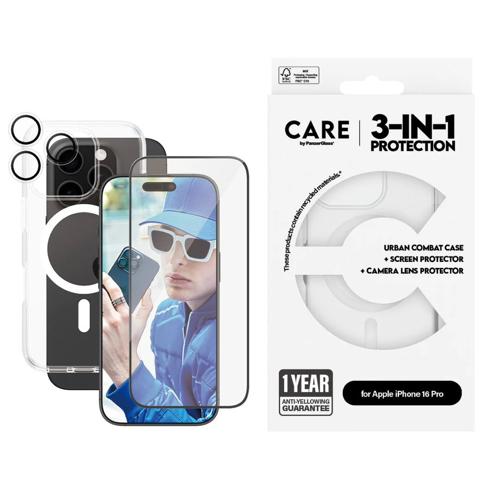 CARE by PanzerGlass 3-in-1 Protection for iPhone 16 Pro - Mac Shack