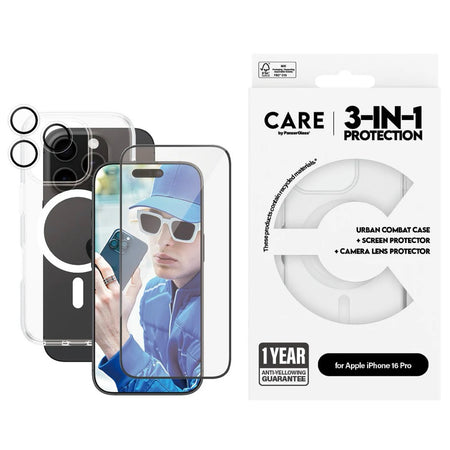 CARE by PanzerGlass 3-in-1 Protection for iPhone 16 Pro - Mac Shack