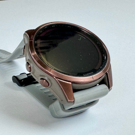 Garmin fēnix® 7S Sapphire Solar (42mm, Dark Bronze Titanium with Light Gray Band) - Pre Owned / 3 Month Warranty - Mac Shack