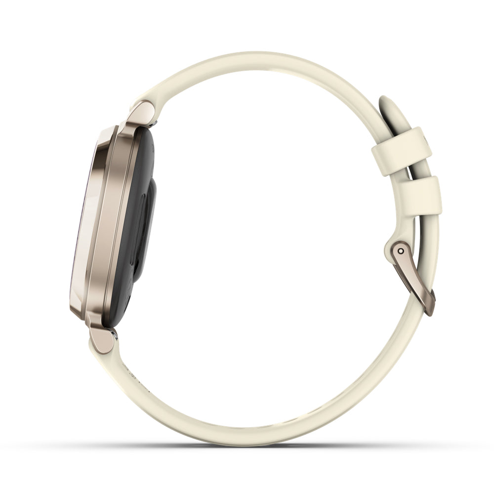 Garmin Lily® 2 - Cream Gold with Coconut Silicone Band - Mac Shack