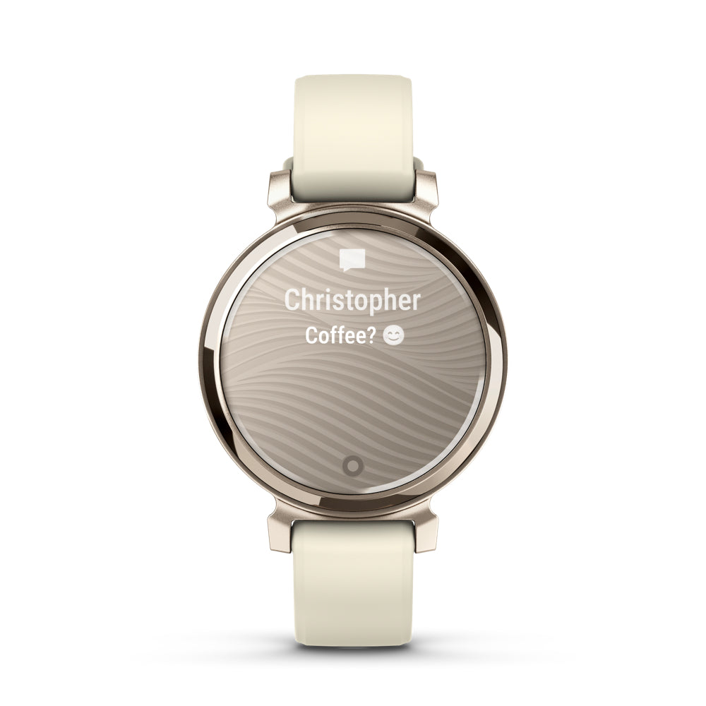 Garmin Lily® 2 - Cream Gold with Coconut Silicone Band - Mac Shack