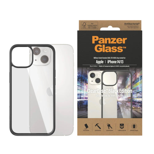 PanzerGlass™ ClearCase™ iPhone 13/14  - Black Edition - Mac Shack