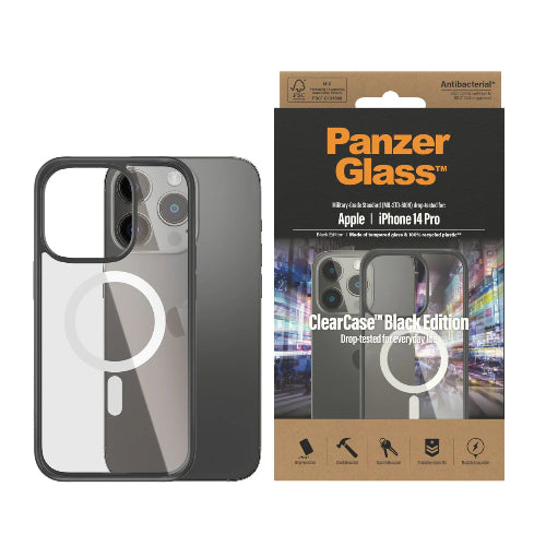 PanzerGlass™ ClearCase™ iPhone 14 Pro  - Black Edition - Mac Shack