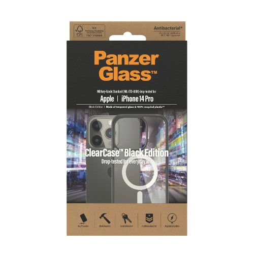 PanzerGlass™ ClearCase™ iPhone 14 Pro  - Black Edition - Mac Shack