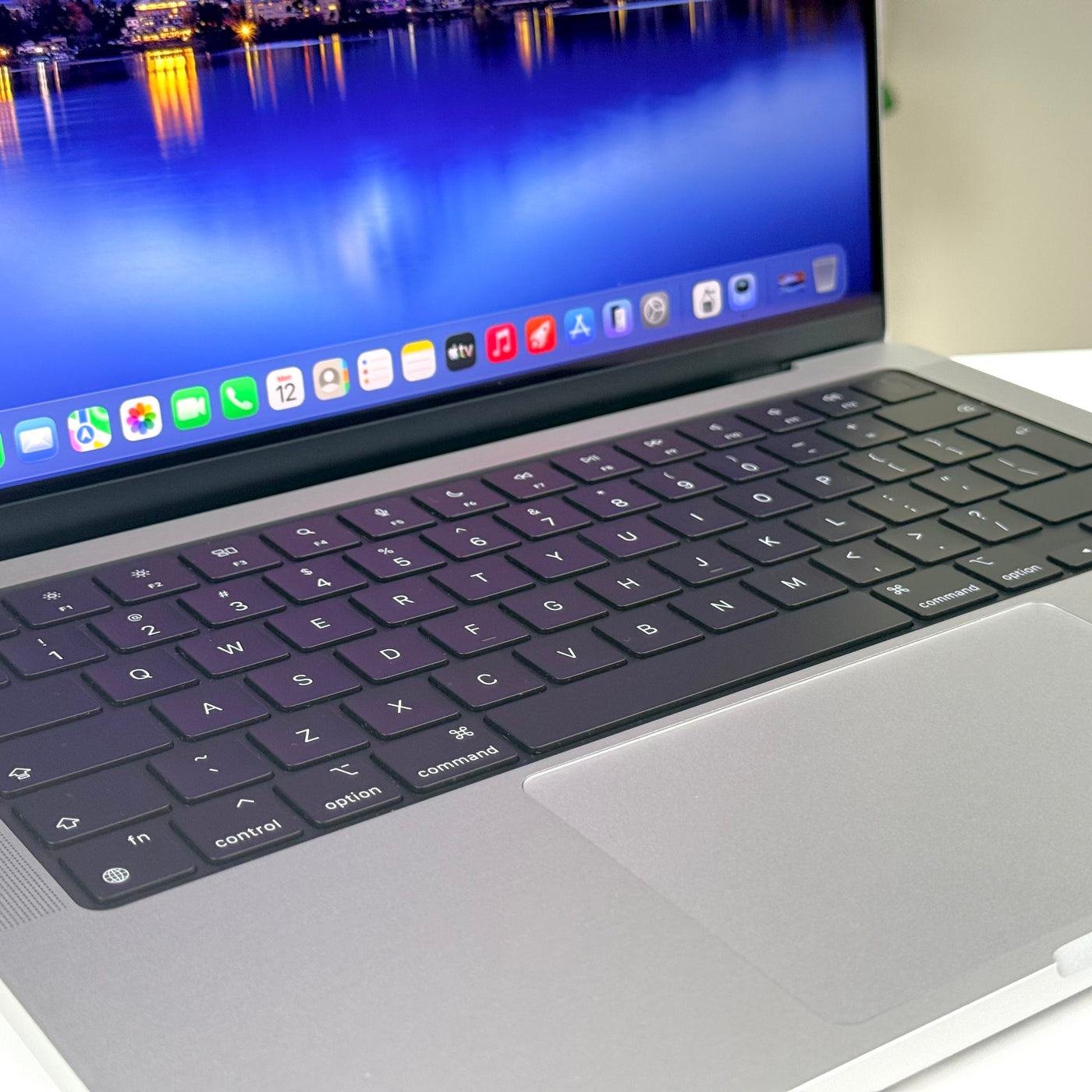 Keyboard and Touch ID on a demo MacBook Pro 14-inch M4 Pro in Silver - Mac Shack