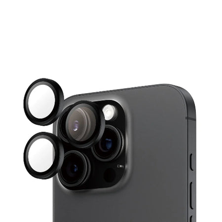 PanzerGlass™ Hoops Camera Lens Protector for iPhone 16 Pro /16 Pro Max - Black Metal - Mac Shack