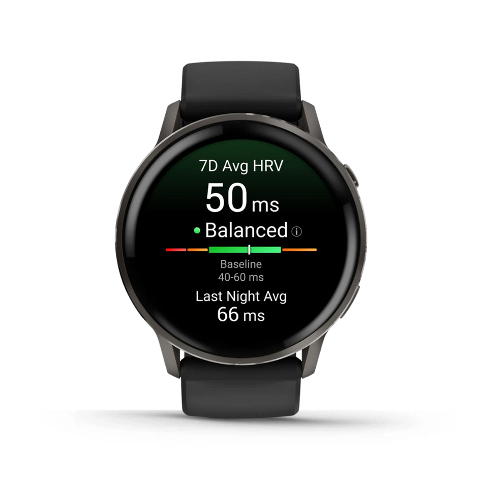 Garmin Venu 4 45mm - Slate with Black Silicone Band