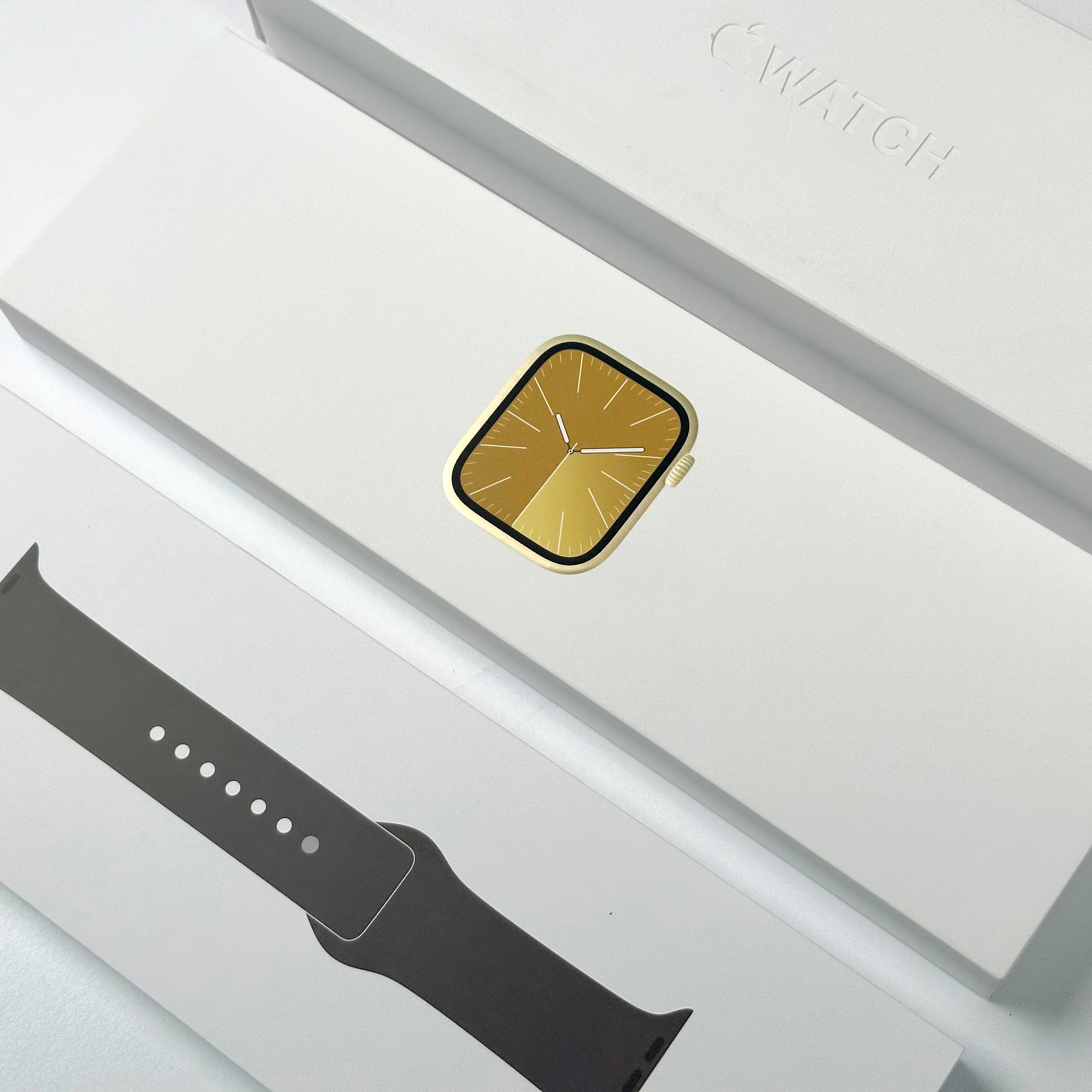 Apple Watch Series 9 (45mm, Gold Stainless Steel with Clay Sports Band, GPS & Cellular) - Pre Owned / 3 Month Warranty - Mac Shack