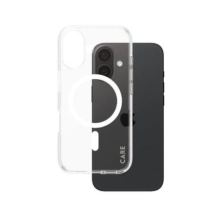 CARE by PanzerGlass® Flagship Case Transparent Urban Combat w. White MagSafe iPhone 16 - Mac Shack