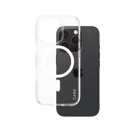 CARE by PanzerGlass® Flagship Case Transparent Urban Combat w. White MagSafe iPhone 16 Pro - Mac Shack