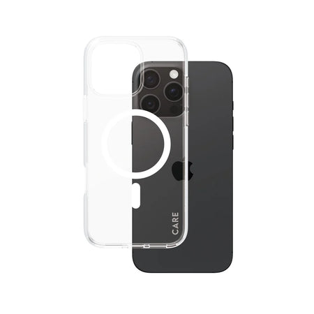 CARE by PanzerGlass® Flagship Case Transparent Urban Combat w. White MagSafe iPhone 16 Pro Max - Mac Shack
