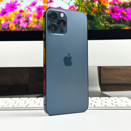 Apple iPhone 12 Pro Max (128GB, Pacific Blue) - Pre Owned / 12 Month Limited Warranty - Mac Shack