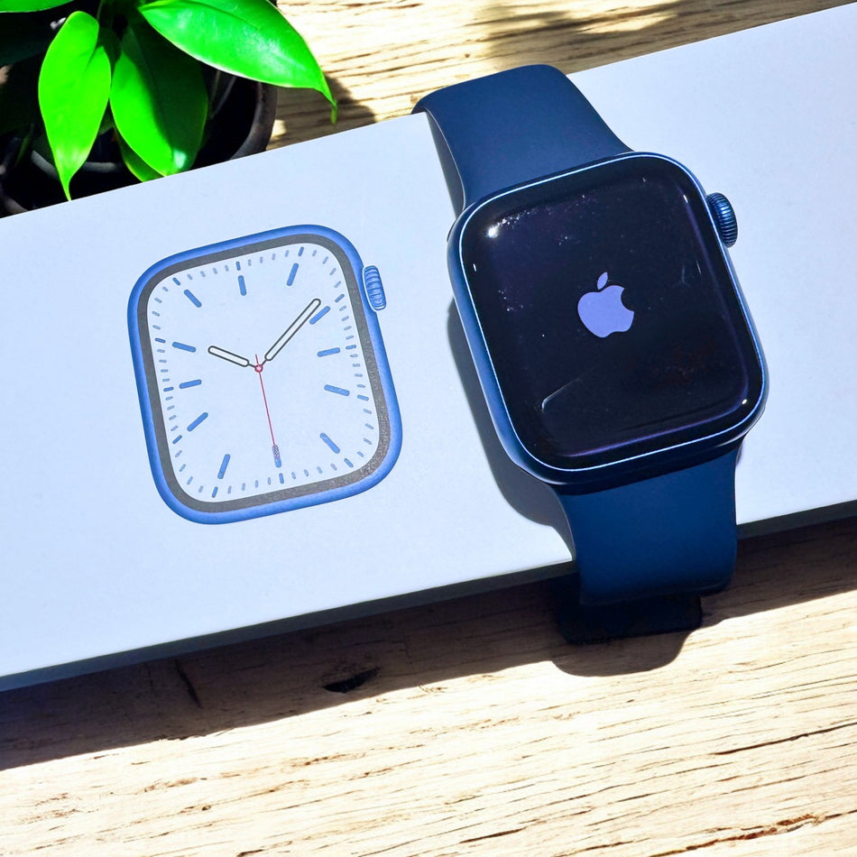 Apple Watch Series 7 (41mm, Blue Aluminium with Abyss Blue Sport Band, GPS & Cellular) - Pre Owned / 3 Month Warranty - Mac Shack