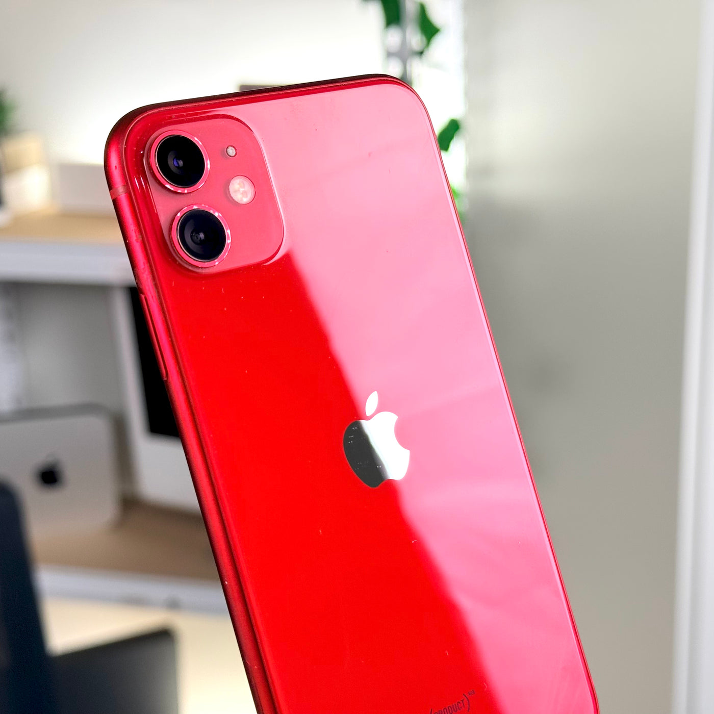 Back of pre-owned iPhone 11 Red showing Value condition wear - Mac Shack