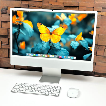 2024 Apple iMac 24-Inch M4 8-Core CPU, 8-Core GPU (4.5K Retina, 16GB Unified RAM, 256GB SSD, Silver) - Pre Owned / Apple Limited Warranty - Mac Shack