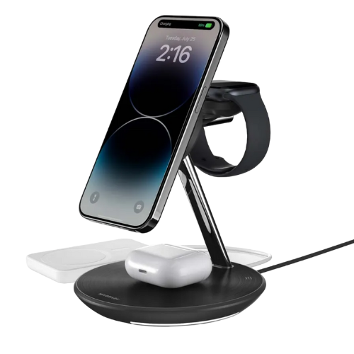 SwitchEasy PowerStation 5 in 1 Magnetic Wireless Charging Stand - Black