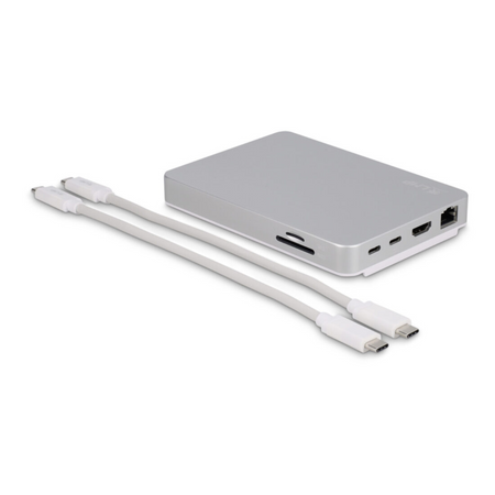 LMP USB-C DuoDock, 9-Port Dock & NVMe Storage - Silver - Mac Shack