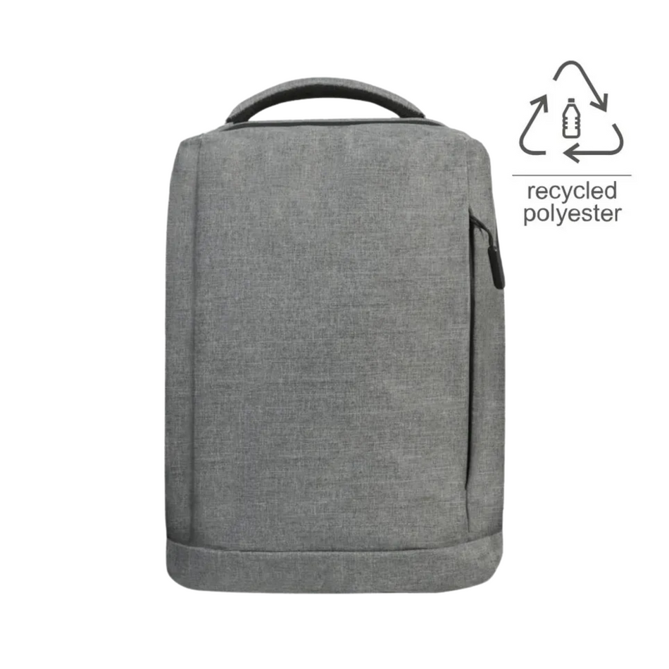 15.6-Inch Smart Laptop Bag (USB-A and 3.5mm AUX Connectivity, Gray) - New