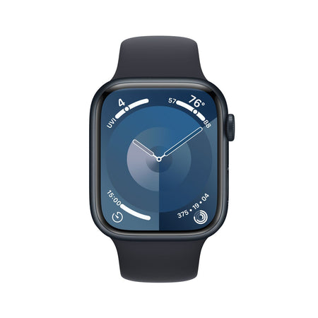 Apple Watch Series 9 (45mm, Midnight Aluminium Case with Midnight Sport Band, GPS & Cellular) - New / 1 Year Apple Warranty - Mac Shack