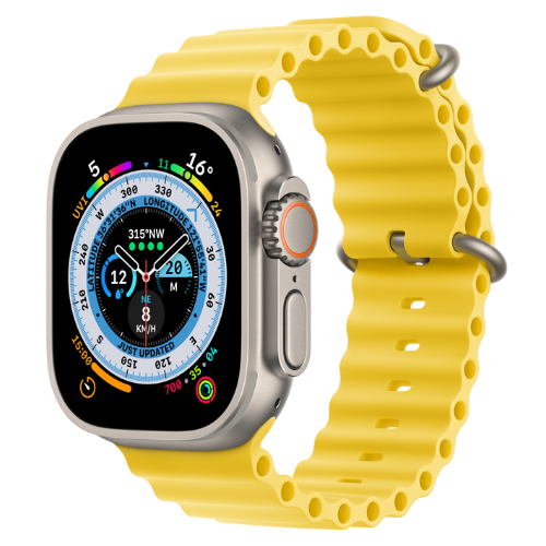 Apple Watch Ultra 1st Gen (49mm, Titanium with Yellow Ocean Band, GPS & Cellular) - Pre Owned / 3 Month Warranty