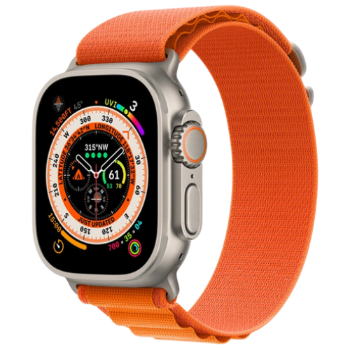 Apple Watch Ultra 1st Gen (49mm, Titanium with Orange Alpine Loop, GPS & Cellular) - Pre Owned / 3 Month Warranty - Mac Shack