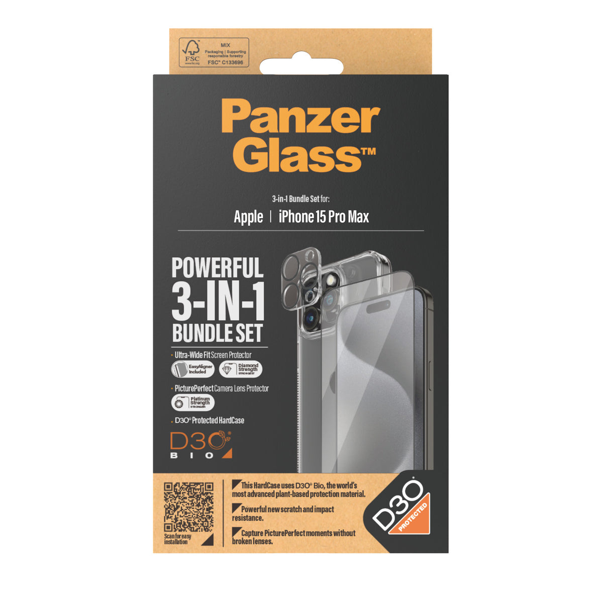 PanzerGlass 3-in-1 Bundle iPhone 15 Pro Max, view 4