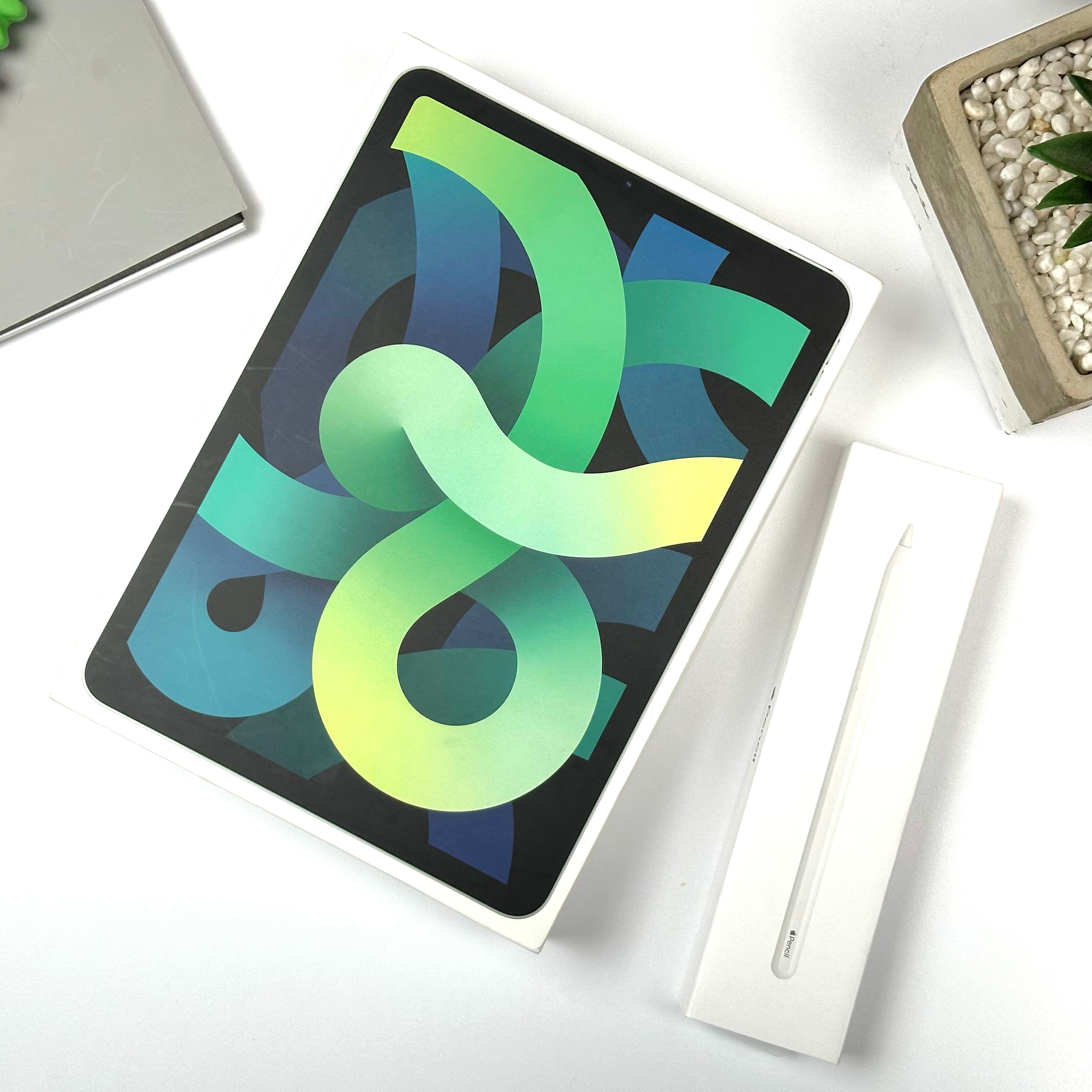Combo Deal 2020 10.9-Inch Apple iPad Air 4th Gen (64GB, Wifi, Green) + Apple Pencil 2nd Generation - Pre Owned / 3 Month Warranty - Mac Shack