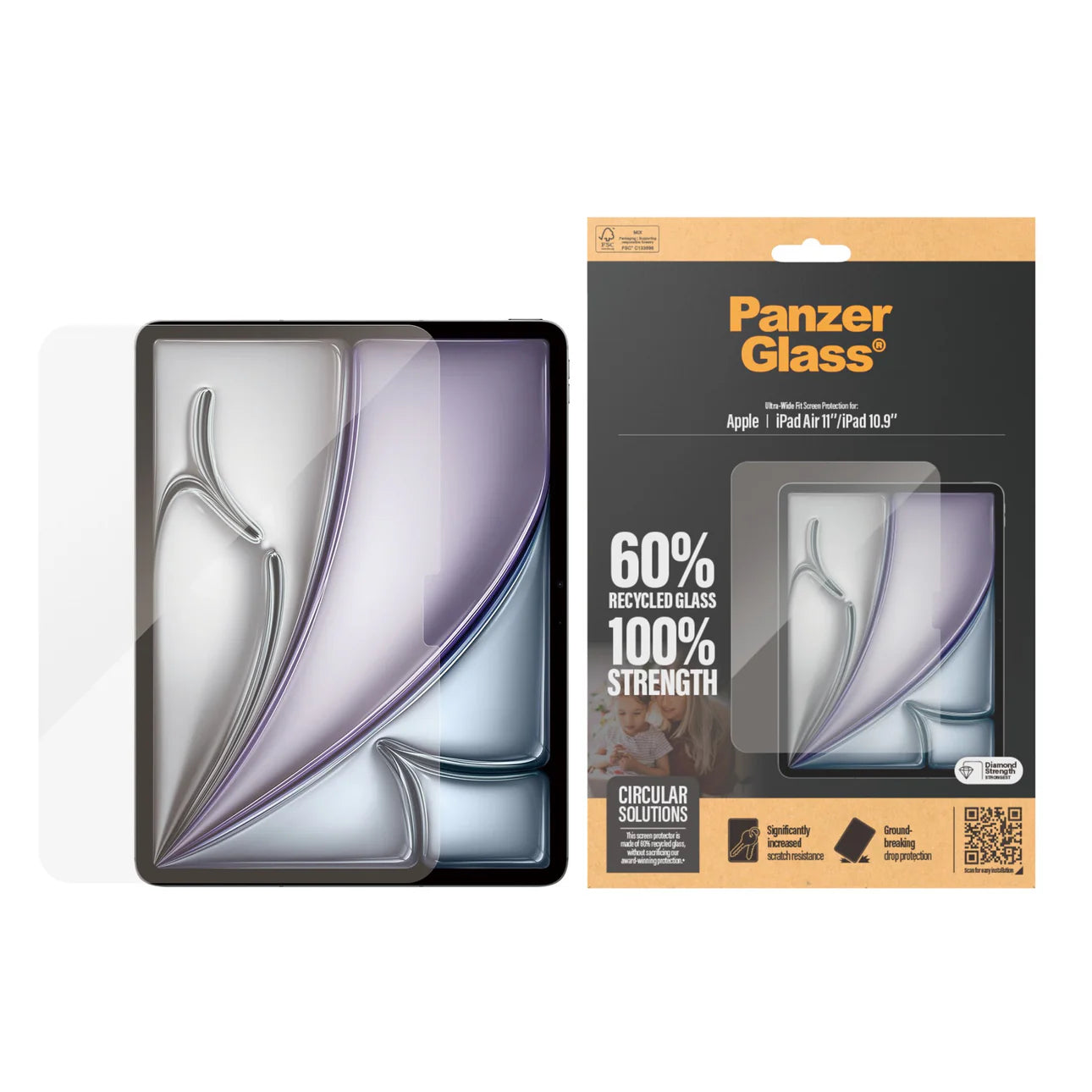 PanzerGlass™ Ultra-Wide Fit Screen Protector for Apple iPad Air 11-inch | iPad 10.9-Inch | iPad 11-inch - Mac Shack