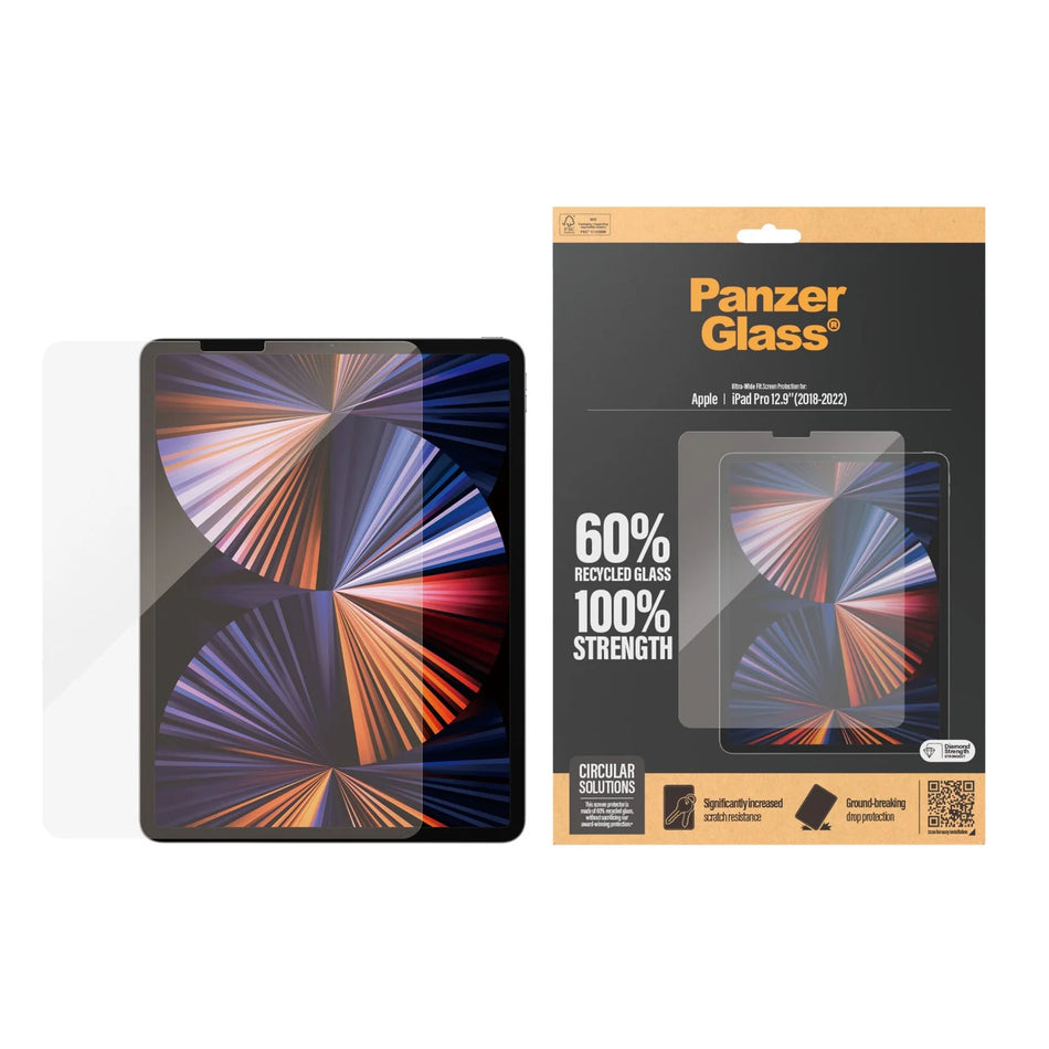 PanzerGlass™ Ultra-Wide Fit Screen Protector for Apple iPad Pro 12.9" (2018, 2020, 2021, 2022) | Ultra-Wide Fit