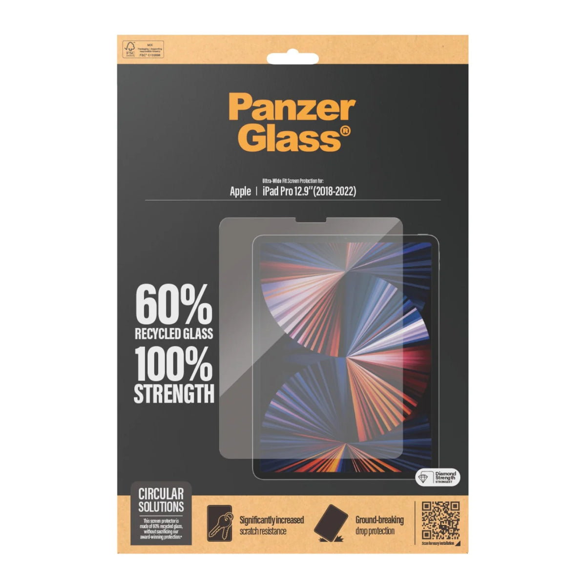 PanzerGlass Ultra-Wide Fit Screen Protector for Apple iPad Pro 12.9-inch