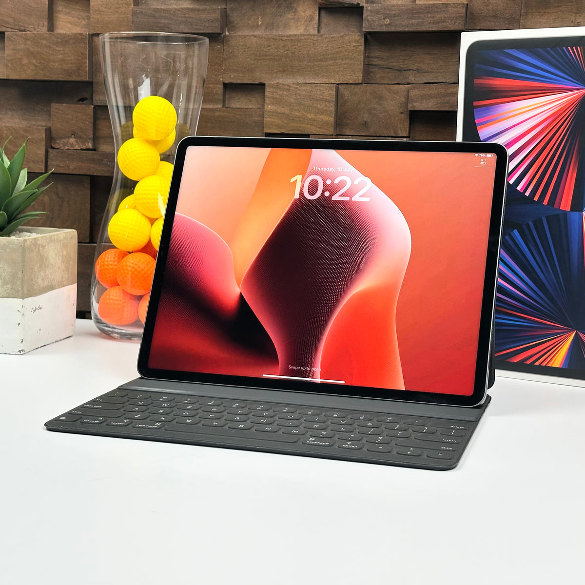 Combo Deal 2021 12.9-inch Apple iPad Pro 5th Gen M1 (256GB, Wifi, Space Gray) + Apple Smart Keyboard Folio - Pre Owned / 3 Month Warranty - Mac Shack