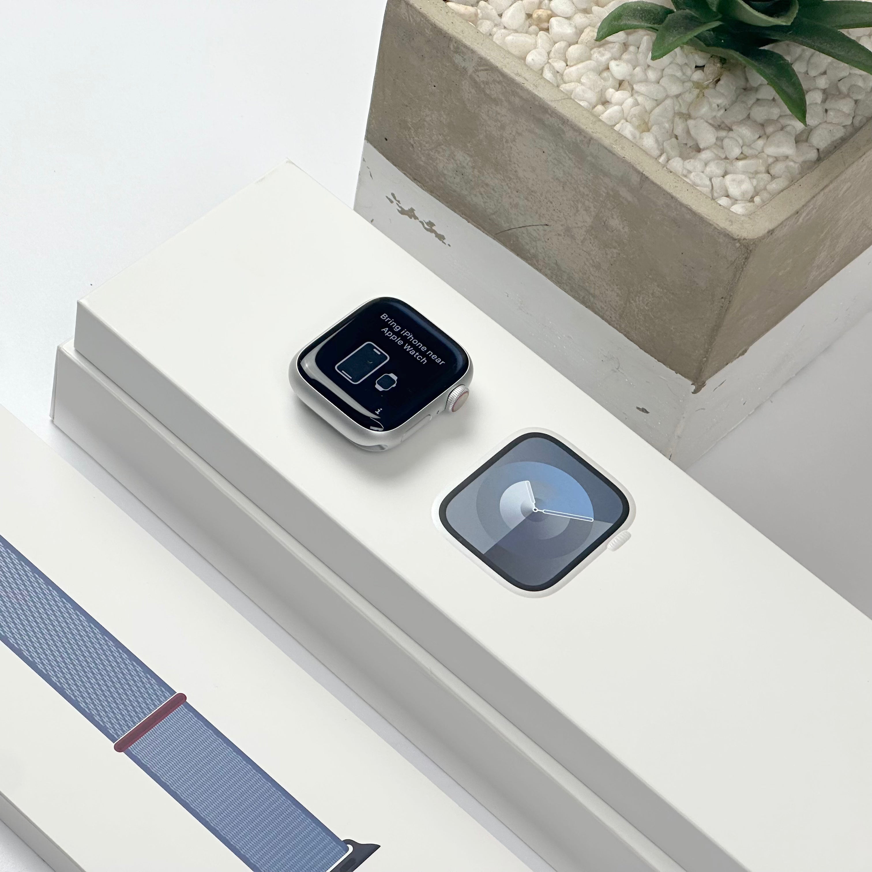 Apple Watch Series 9 (41mm, Silver Aluminium with Winter Blue Sports Loop, GPS & Cellular) - Pre Owned / 3 Month Warranty - Mac Shack