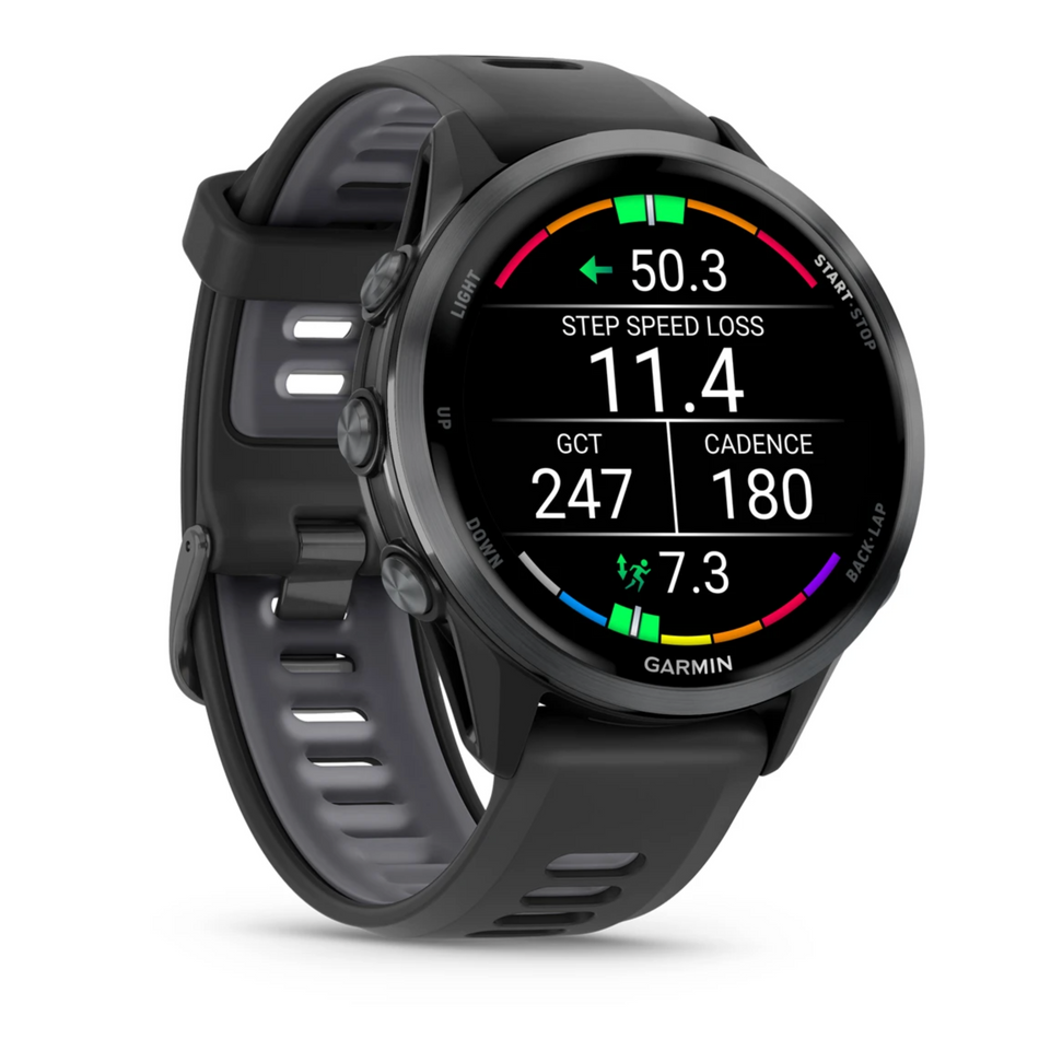 Garmin Forerunner 970 - Carbon Grey DLC Titanium with Black Case and Black Band - Mac Shack