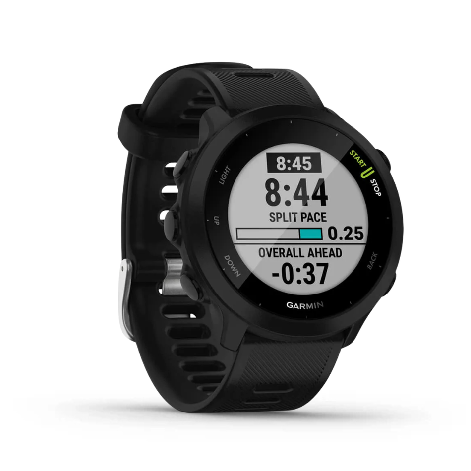 Garmin Forerunner 55 26mm - Black with Black Silicone Band