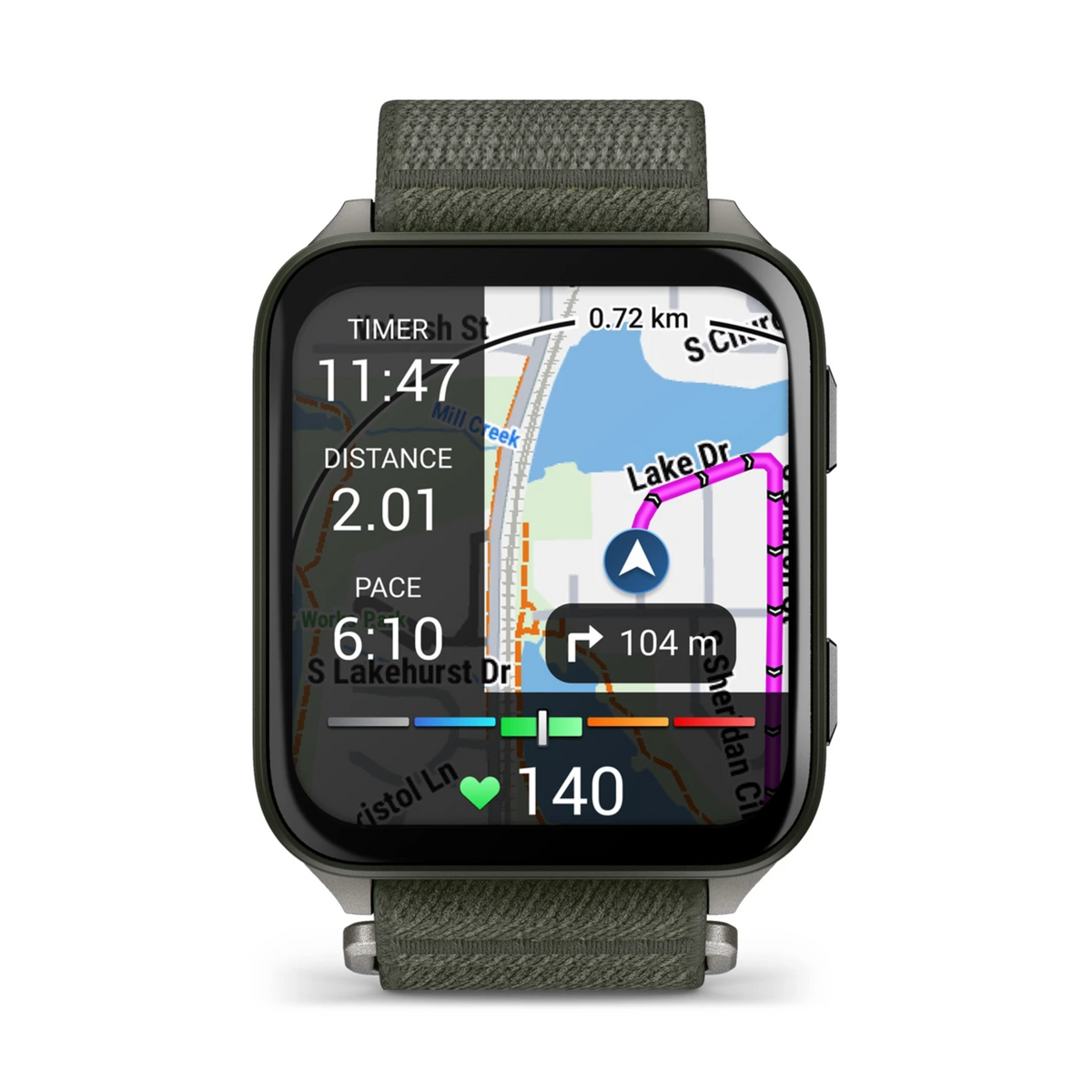 Garmin Venu X1 - Moss with Titanium Caseback and Moss ComfortFit Nylon Band - Mac Shack
