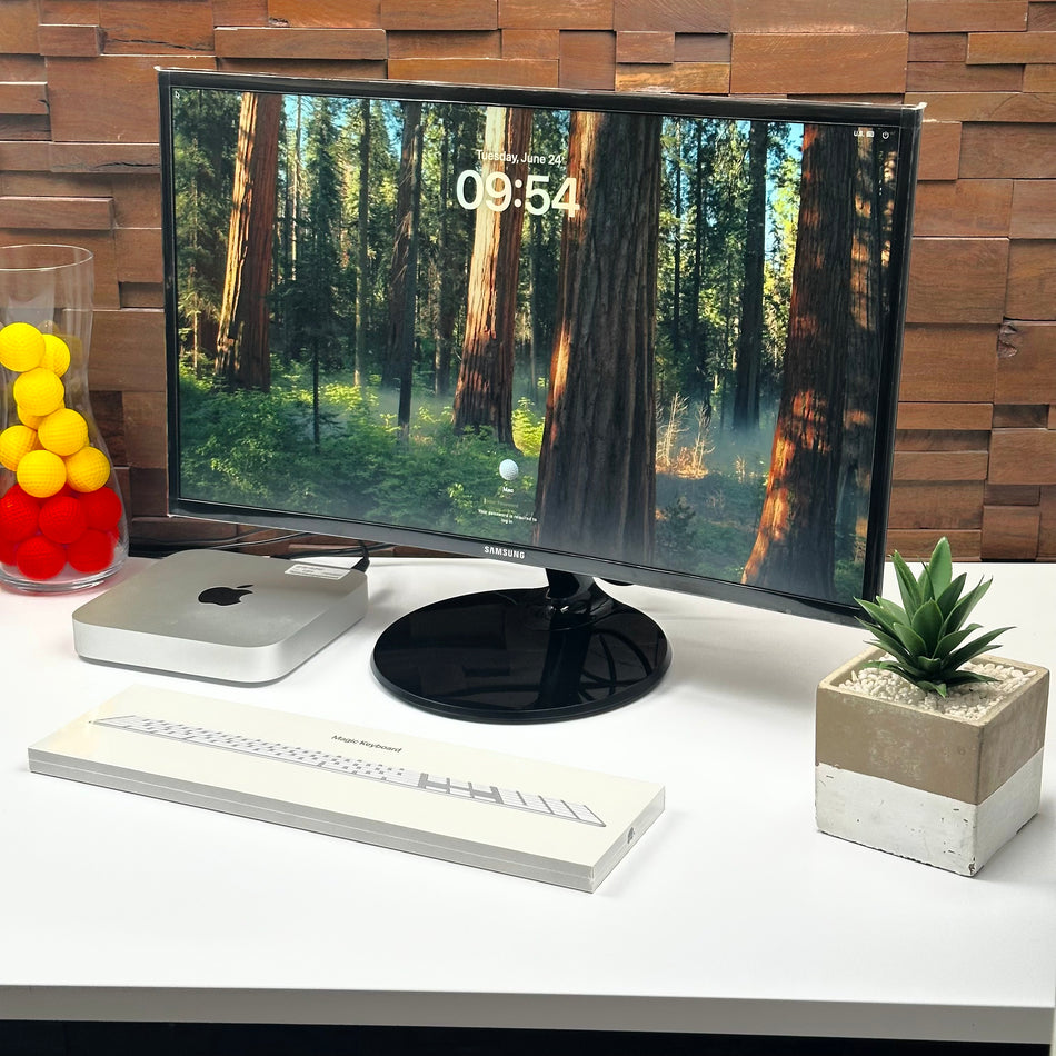 Combo Deal 2020 Apple Mac mini M1 (8GB RAM, 256GB SSD + Samsung 27-inch Monitor + Apple Keyboard) - Pre Owned / 3 Month Warranty