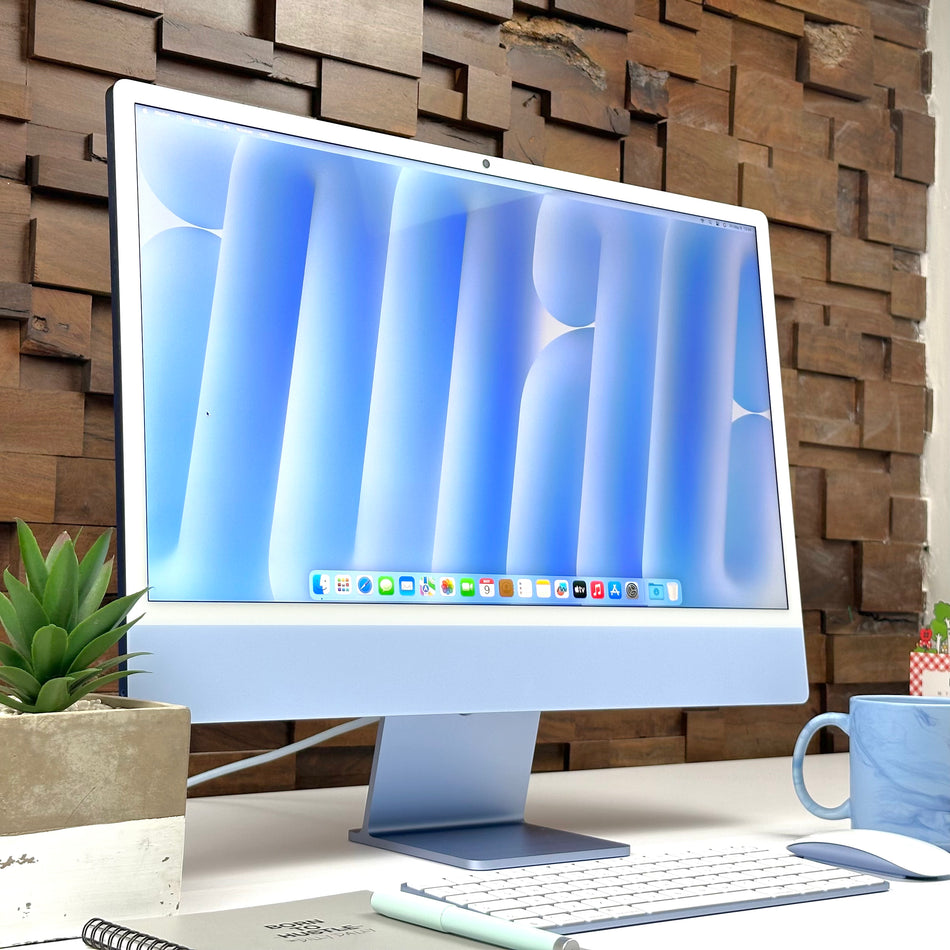 2024 Apple iMac 24-Inch M4 10-Core CPU, 10-Core GPU (4.5K Retina, 16GB Unified RAM, 512GB SSD, Blue) - Demo / Apple Limited Warranty