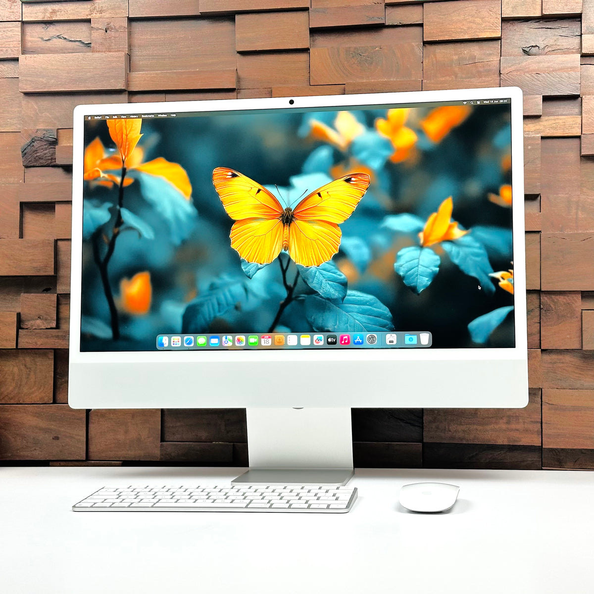 2024 Apple iMac 24-Inch M4 8-Core CPU, 8-Core GPU (4.5K Retina, 16GB Unified RAM, 256GB SSD, Silver) - Pre Owned / Apple Limited Warranty - Mac Shack