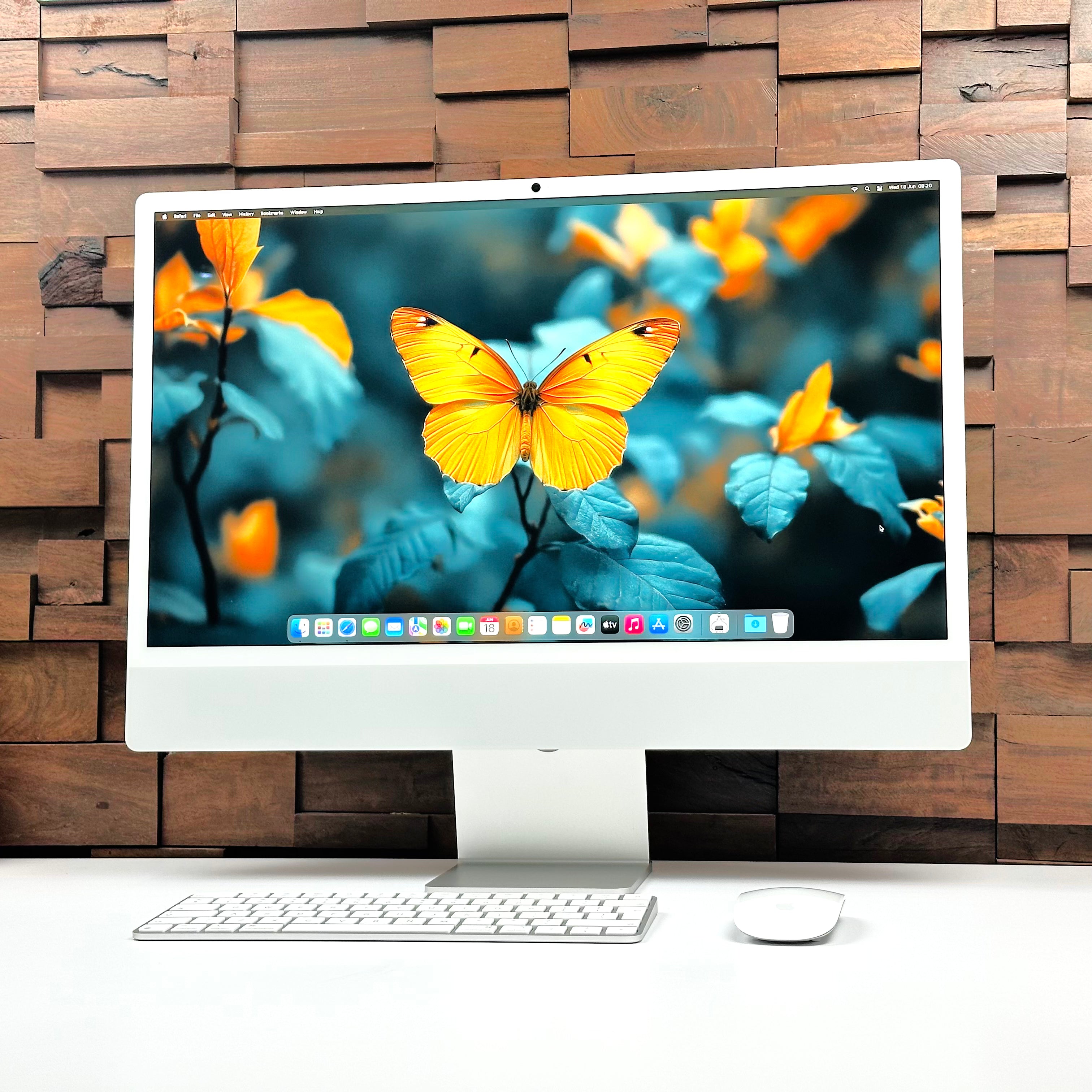 2024 Apple iMac 24-Inch M4 8-Core CPU, 8-Core GPU (4.5K Retina, 16GB Unified RAM, 256GB SSD, Silver) - Pre Owned / Apple Limited Warranty - Mac Shack
