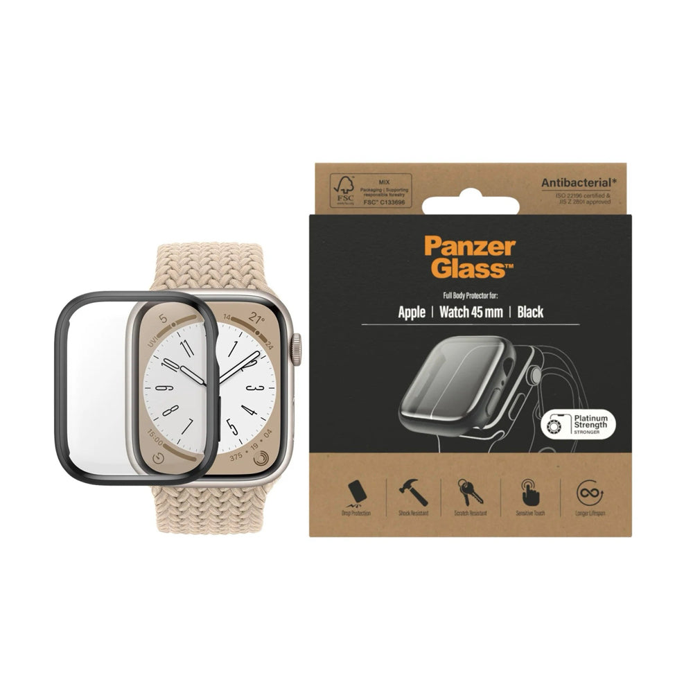 PanzerGlass Full Body Protector for Apple Watch Series 7 45mm - Black
