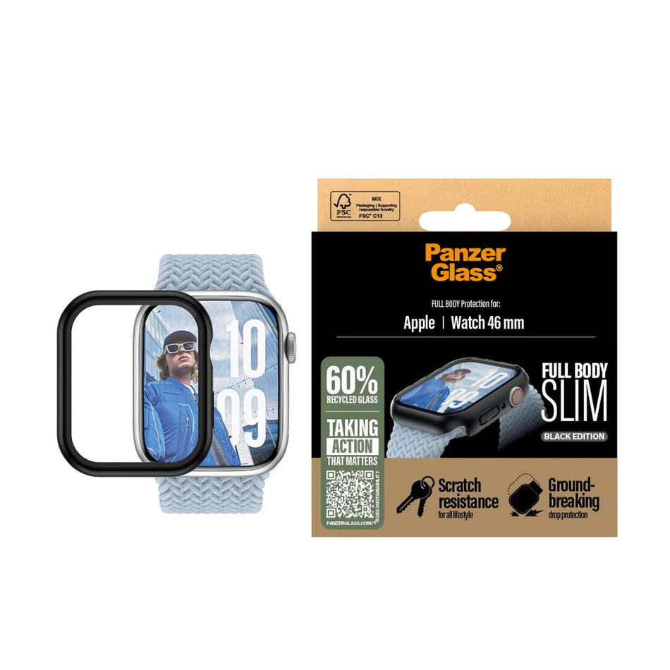 PanzerGlass® Case Squad Full Body Slim Apple Watch Series 10 / 11 / 46mm - Black