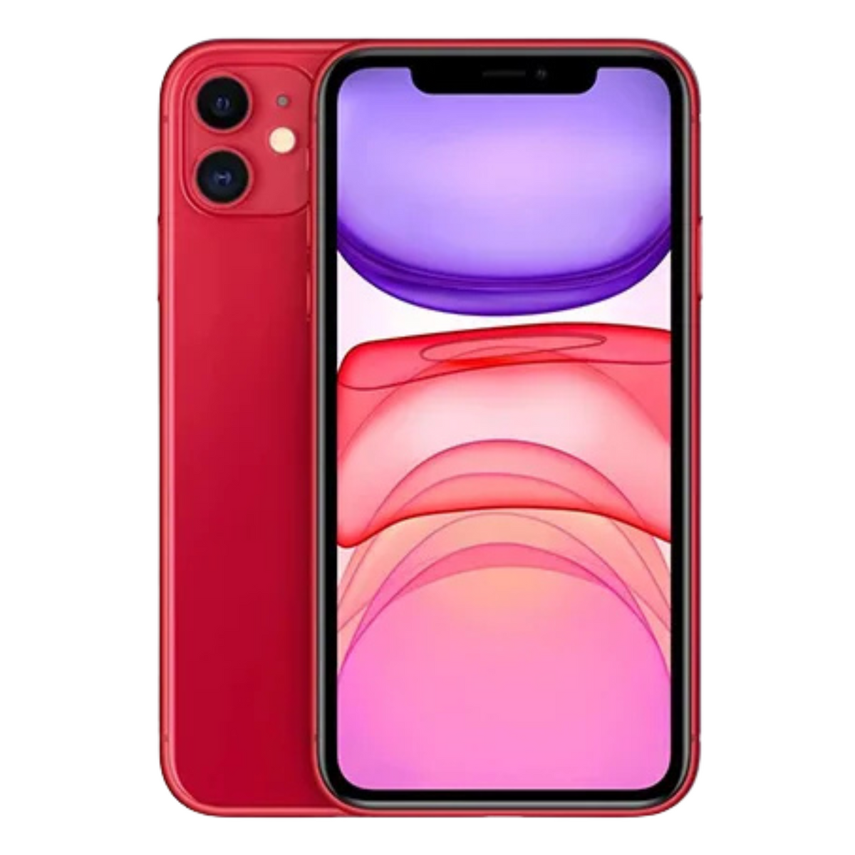 Pre-owned Apple iPhone 11 128GB in (PRODUCT)RED, front and back view - Mac Shack