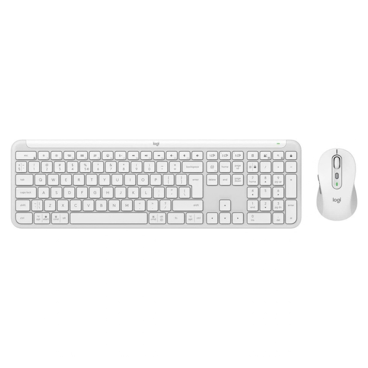 Logitech MK950 Signature Slim Wireless Keyboard and Mouse Combo (White)