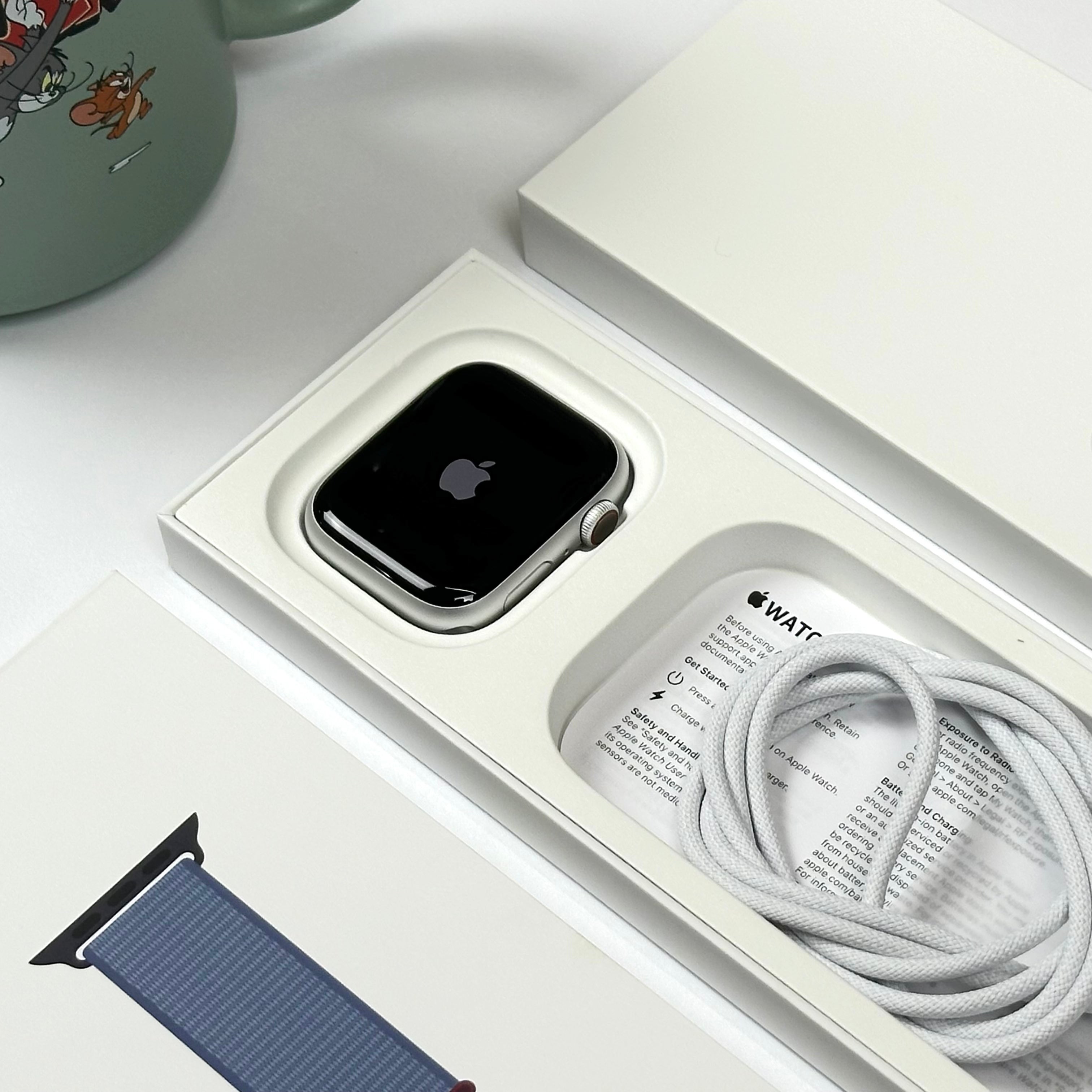 Apple Watch Series 9 (45mm, Silver Aluminium with Winter Blue Sports Loop, GPS & Cellular) - Pre Owned / 3 Month Warranty - Mac Shack