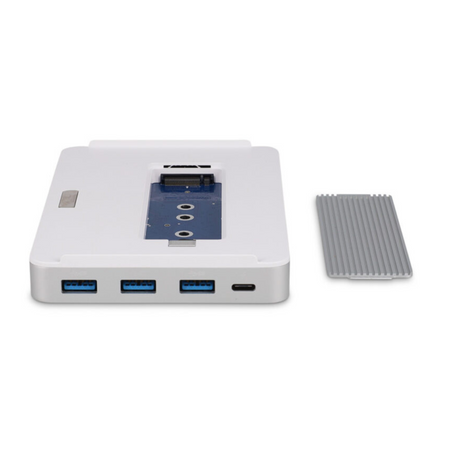 LMP USB-C DuoDock, 9-Port Dock & NVMe Storage - Silver - Mac Shack