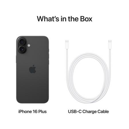 Apple iPhone 16 Plus (128GB, Black) - New / 1 Year Apple Warranty - Mac Shack