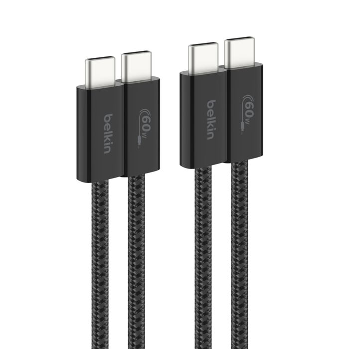 Belkin 1.5m BoostCharge 60W USB-C to USB-C Cable 2-pack - Black, view 3