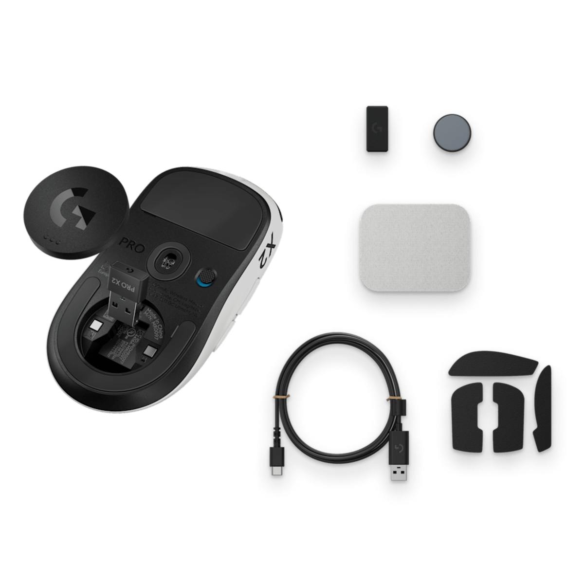 Logitech Pro X2 Superstrike Lightspeed Wireless Gaming Mouse (Lunar Eclipse), view 3