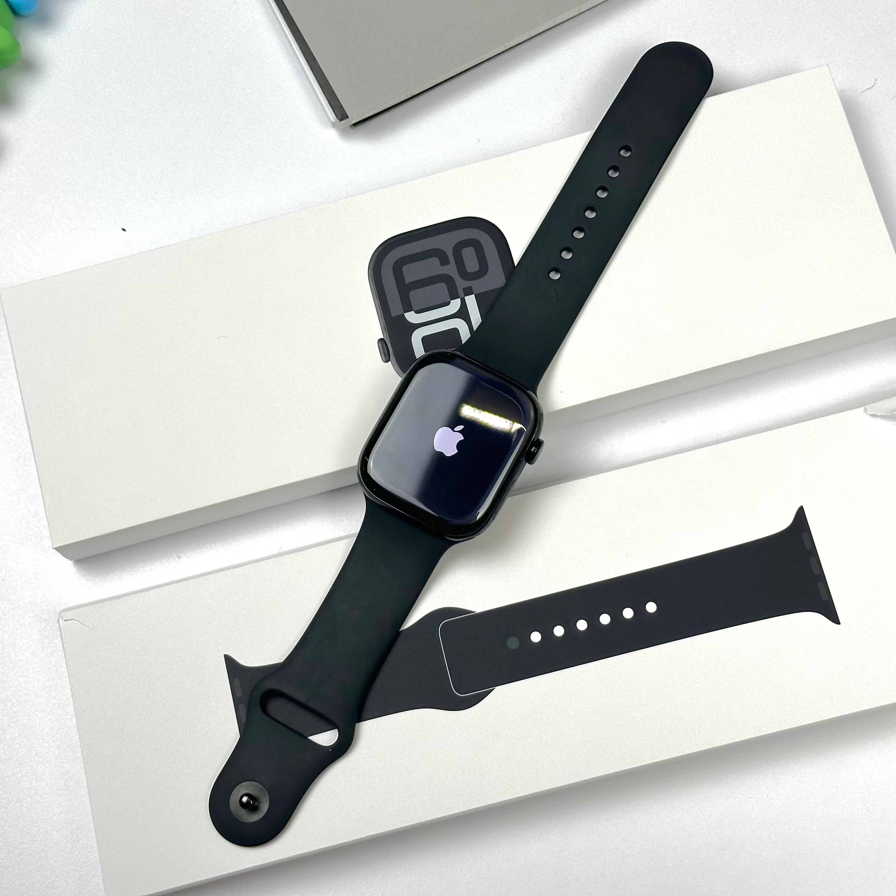 2024 Apple Watch Series 10 (46mm, Jet Black Aluminium with Black Sports Band, GPS) - Pre Owned / Apple Limited Warranty - Mac Shack